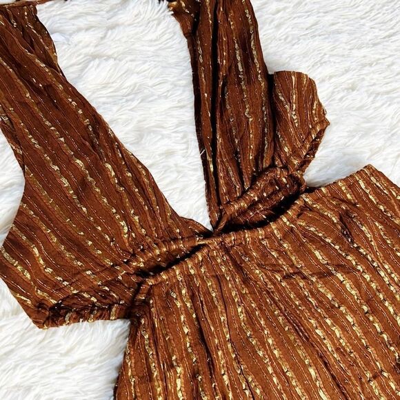 L*Space Rafael Cover-Up Dress Coffee/Gold NWT Size XL SWIM - Picture 7 of 11